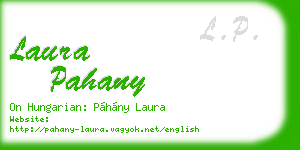 laura pahany business card